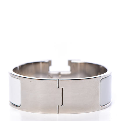 Hermes Enamel Wide Clic Clac H Bracelet PM White 3 of 6