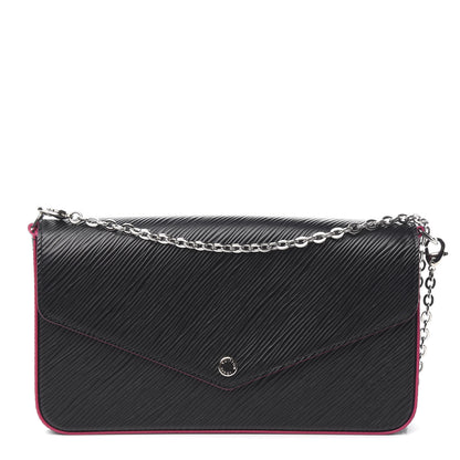 Louis Vuitton Epi Pochette Felicie Black Hot Pink 1 of 10