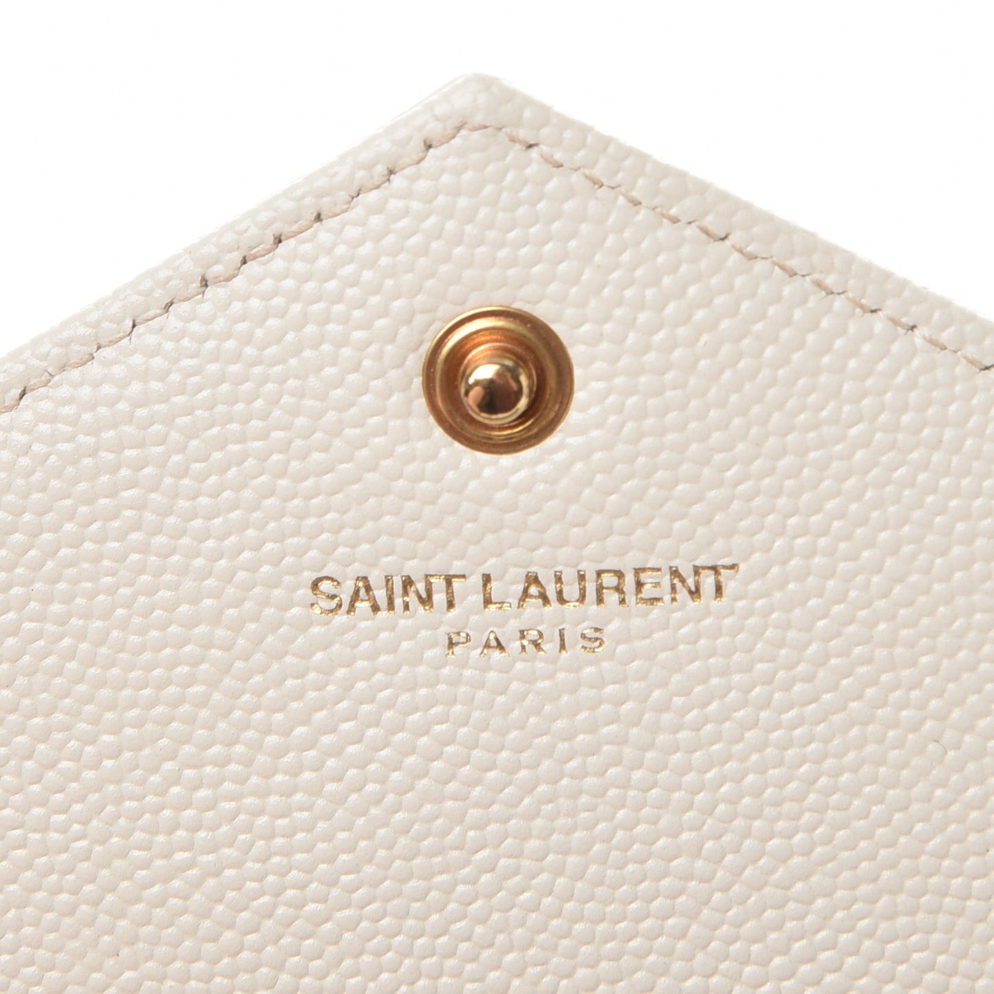 Grain De Poudre Matelasse Chevron Monogram Chain Wallet White