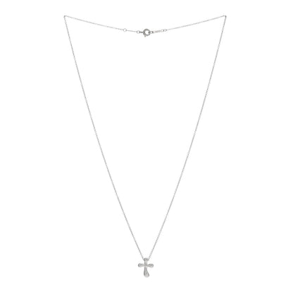 Tiffany Platinum 12mm Elsa Peretti Cross Pendant Necklace 3 of 4