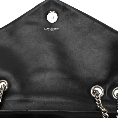 Saint Laurent Calfskin Y Quilted Monogram Medium Loulou Satchel Black 11 of 17