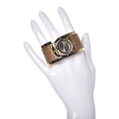 Gucci Stainless Steel Calfskin 33mm Twirl Quartz Watch Bronze 2 of 7