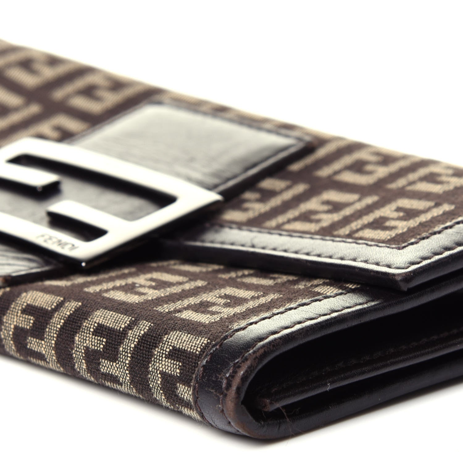 Fendi Zucchino Forever Continental Wallet Brown 10 of 12