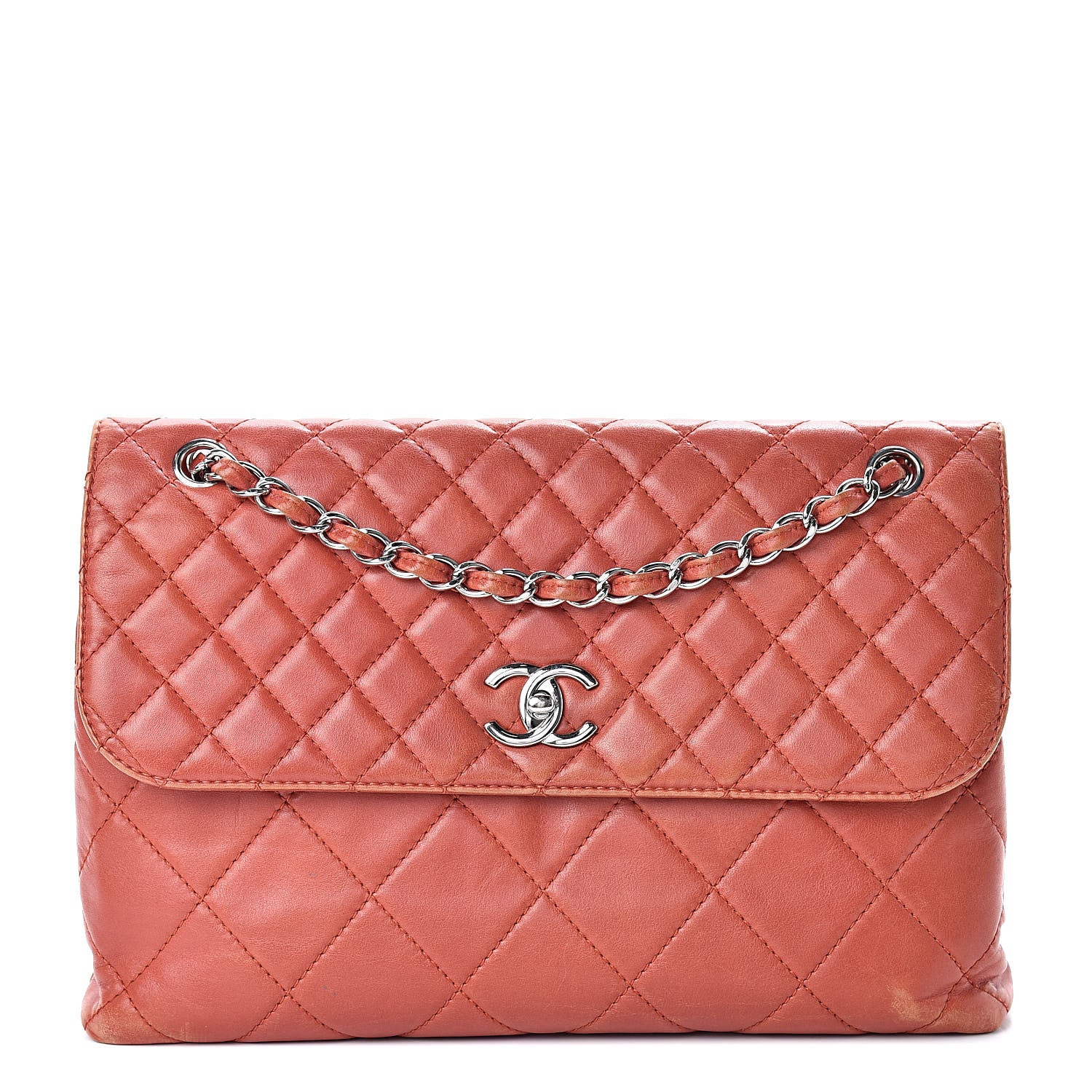 Chanel Calfskin Quilted In The Business Flap Bag Orange 1 of 26