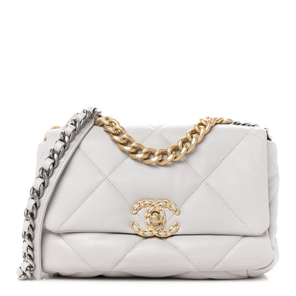 Chanel Lambskin Quilted Medium Chanel 19 Flap Grey 1 of 10