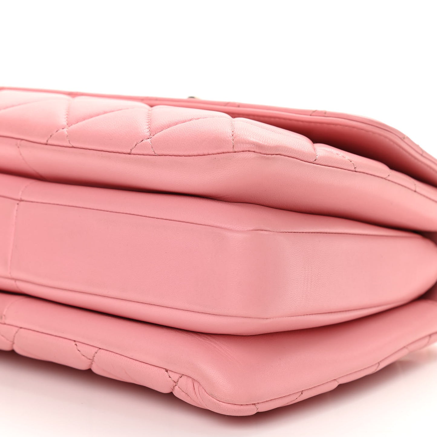 Lambskin Quilted Small Trendy CC Flap Dual Handle Bag Light Pink