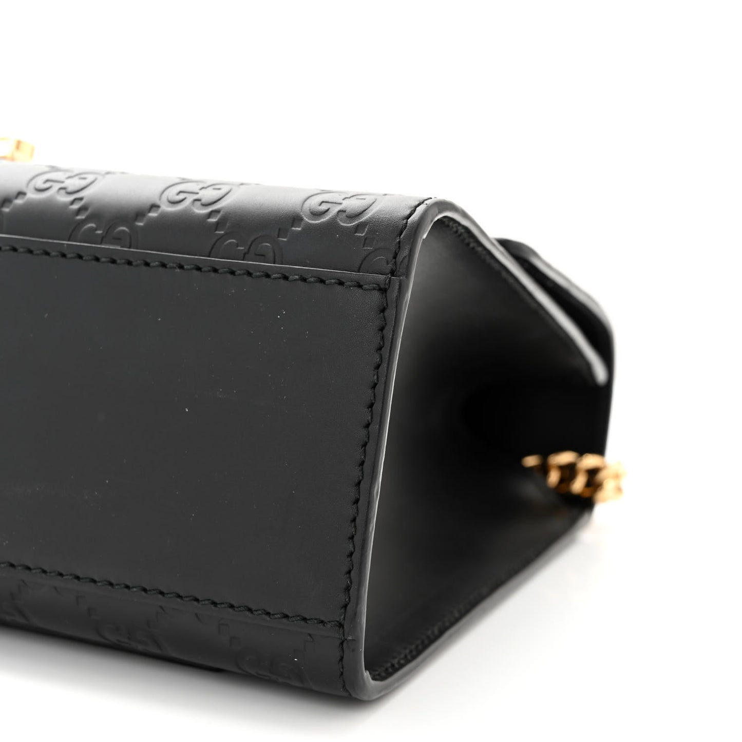 Guccissima Medium Padlock Shoulder Bag Black