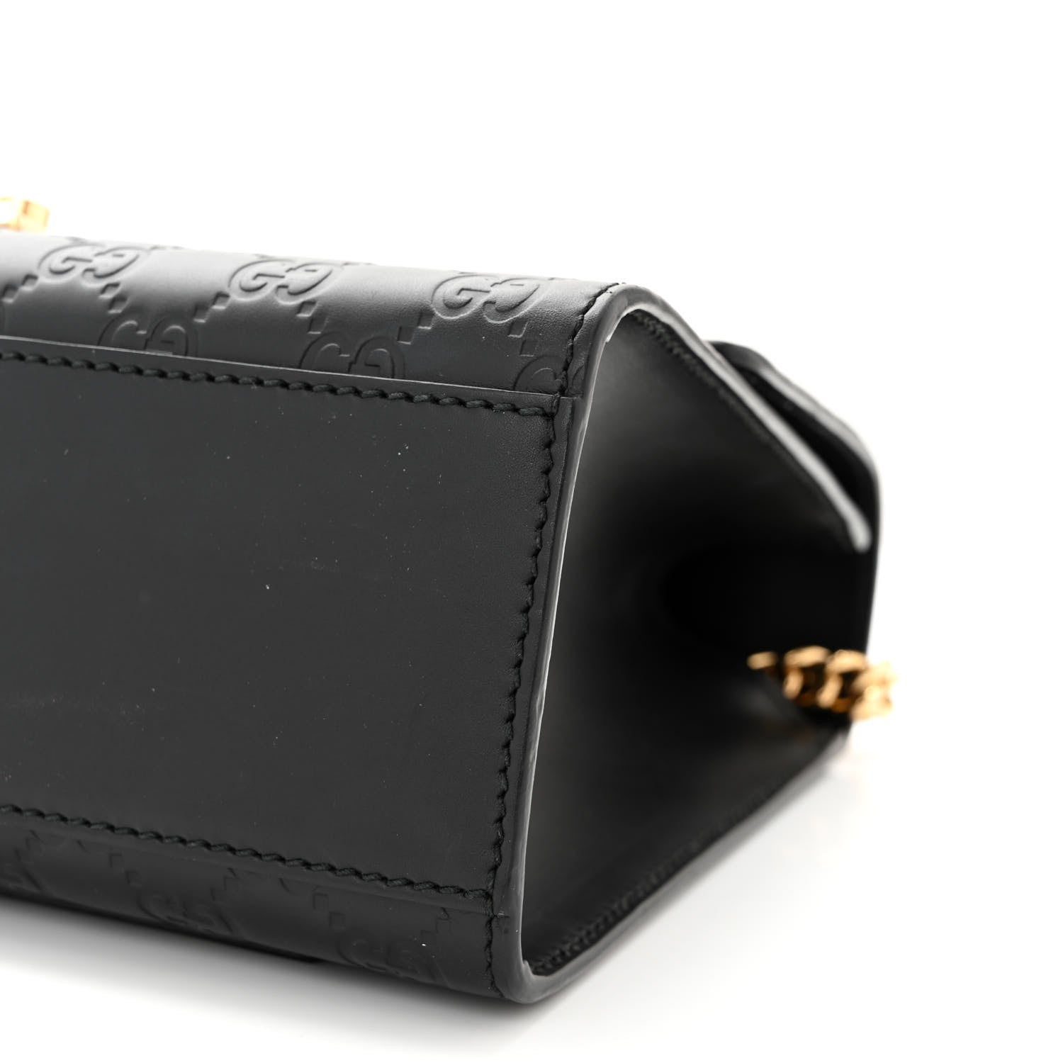 Gucci Guccissima Medium Padlock Shoulder Bag Black 10 of 10