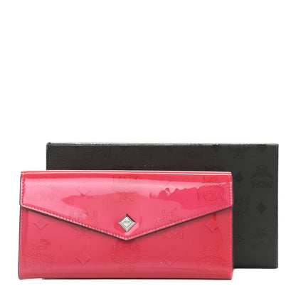 MCM Patent Monogram Continental Flap Wallet Love Potion 10 of 10