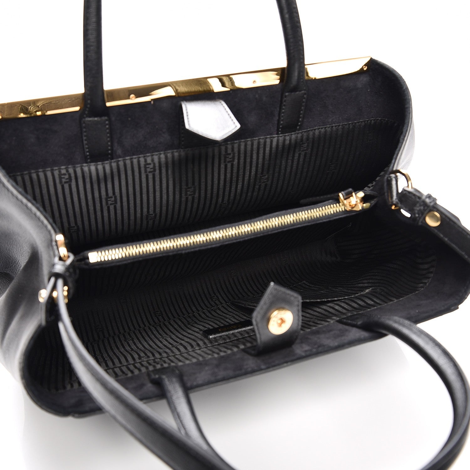 Fendi Vitello Elite Regular 2Jours Tote Black 6 of 11