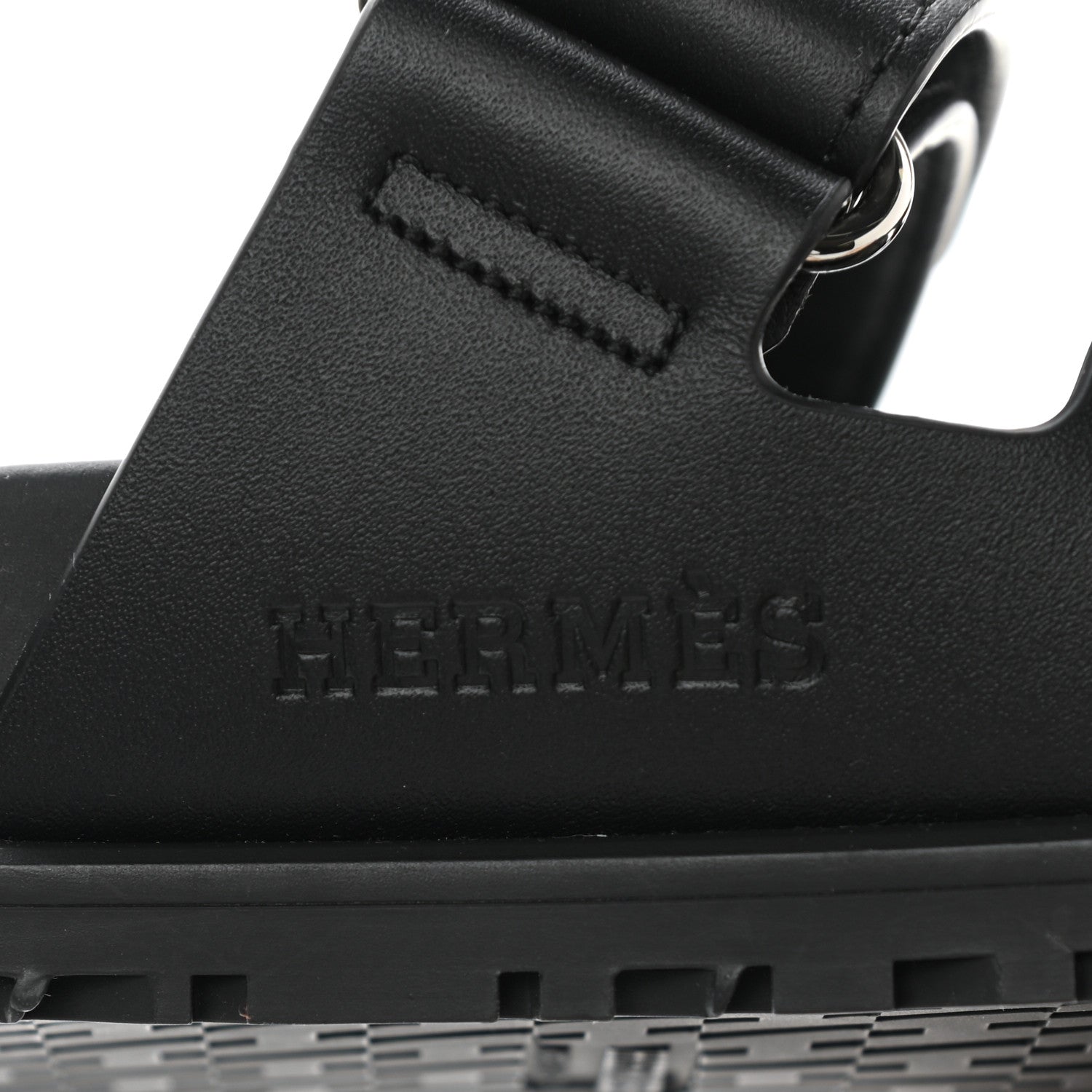Hermes Calfskin Womens Chypre Sandals 36 Black 8 of 10