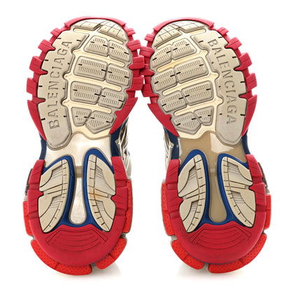 Balenciaga Rubber Mesh Bi-Color Womens Track.2 Open Sneakers 39 Beige Blue Red 12 of 20