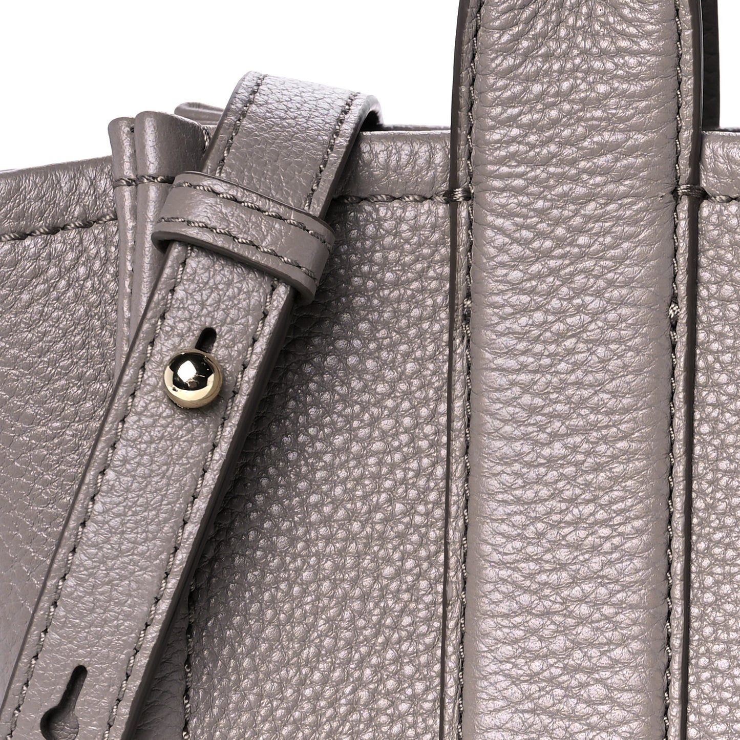 Grained Calfskin Small The Tote Bag Taupe