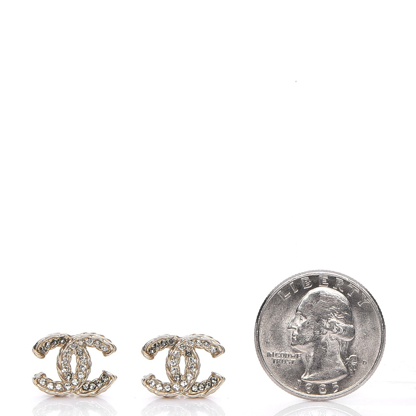 Crystal Timeless CC Earrings Gold