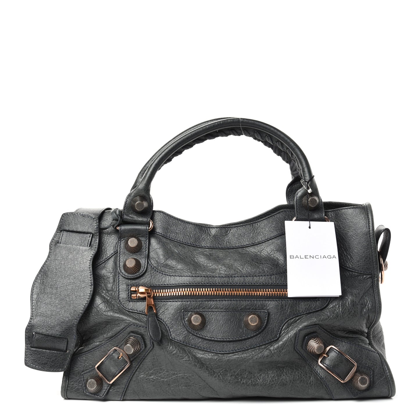 Agneau Giant 21 Rose Gold Hardware City Anthracite