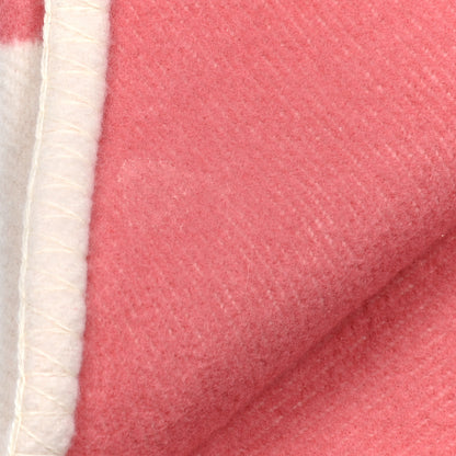 Hermes Wool Cashmere Avalon Baby Blanket Rose Airelle White 5 of 9