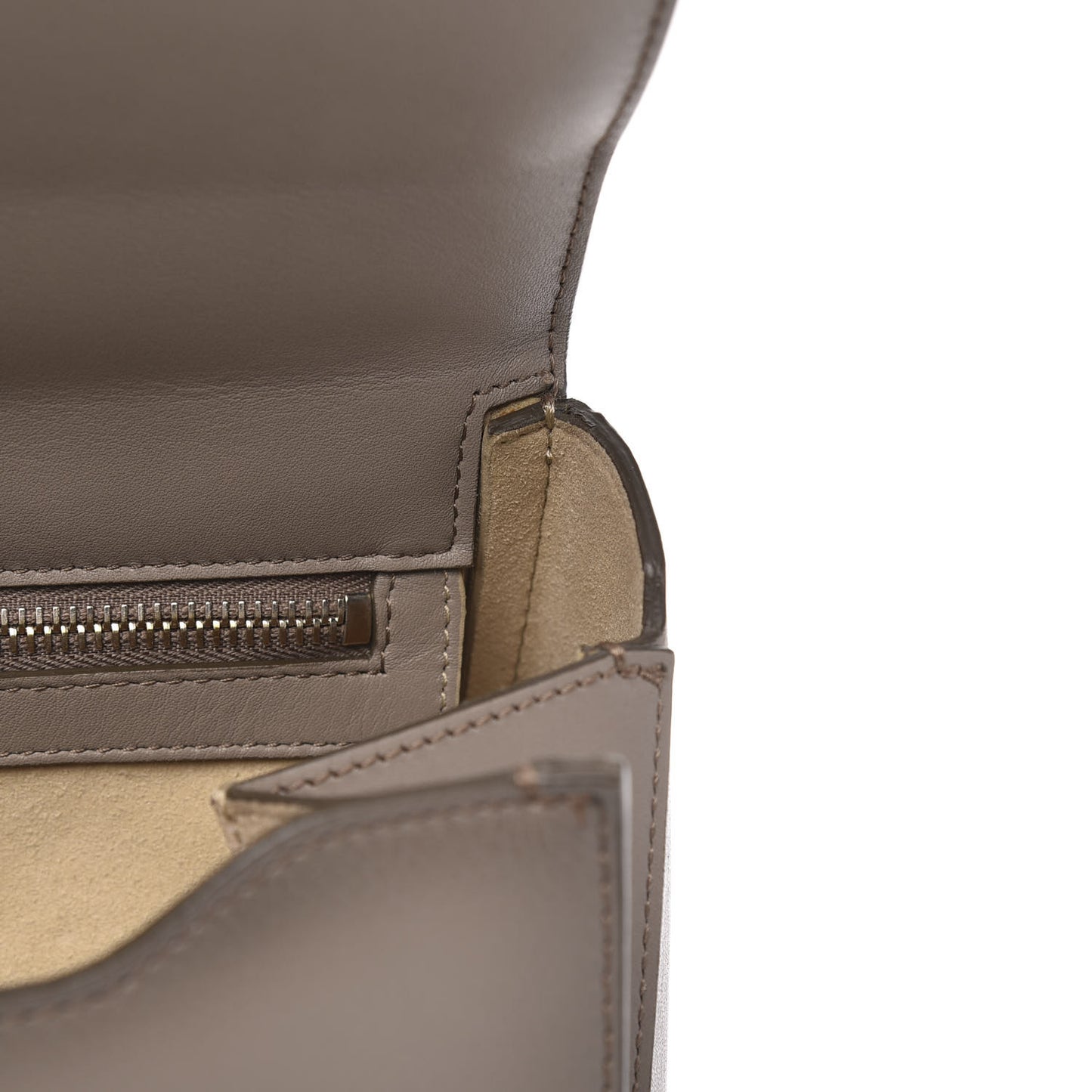 Calfskin Medium Pandora Box Crossbody Bag Taupe