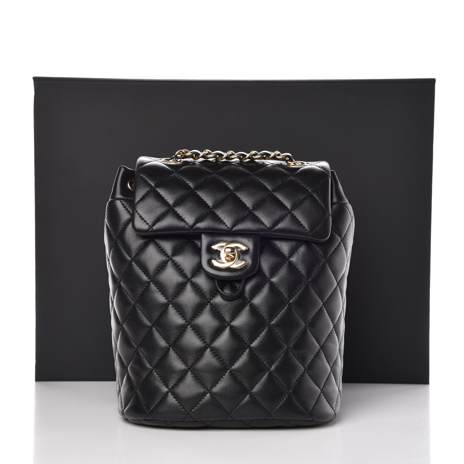 Chanel Calfskin Quilted Mini Urban Spirit Backpack Black 9 of 9