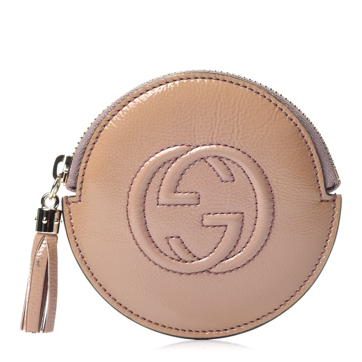 Gucci Patent Soho Round Coin Purse Dark Cipria 1 of 11