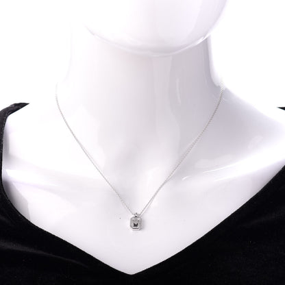 Harry Winston 18K White Gold Diamond H W Logo Pendant Necklace 2 of 5