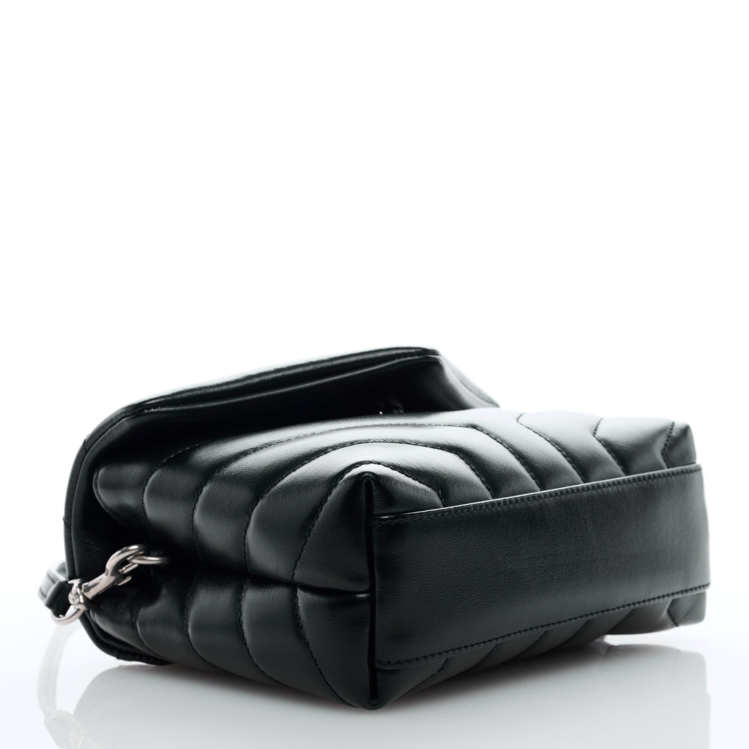 Saint Laurent Calfskin Y Quilted Monogram Toy Loulou Crossbody Bag Black 4 of 9