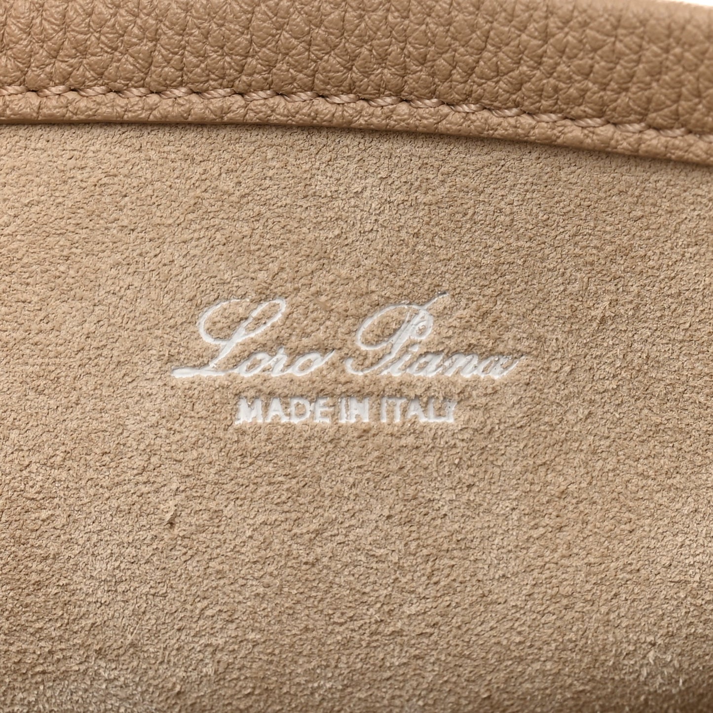 Grained Calfskin Micro Bale Bag Light Mastic