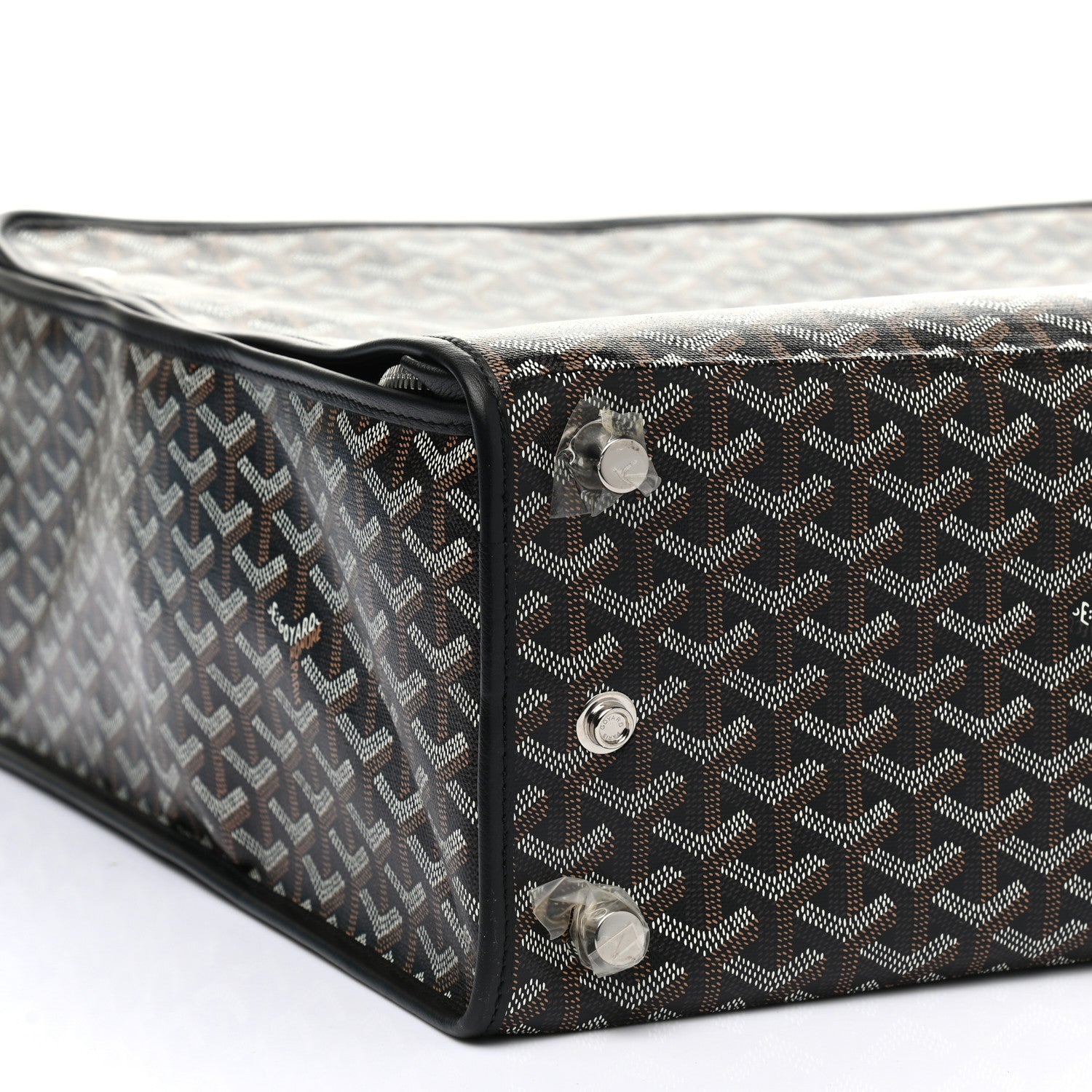 Goyard Goyardine Caravelle 50 Folding Suitcase Black 6 of 7