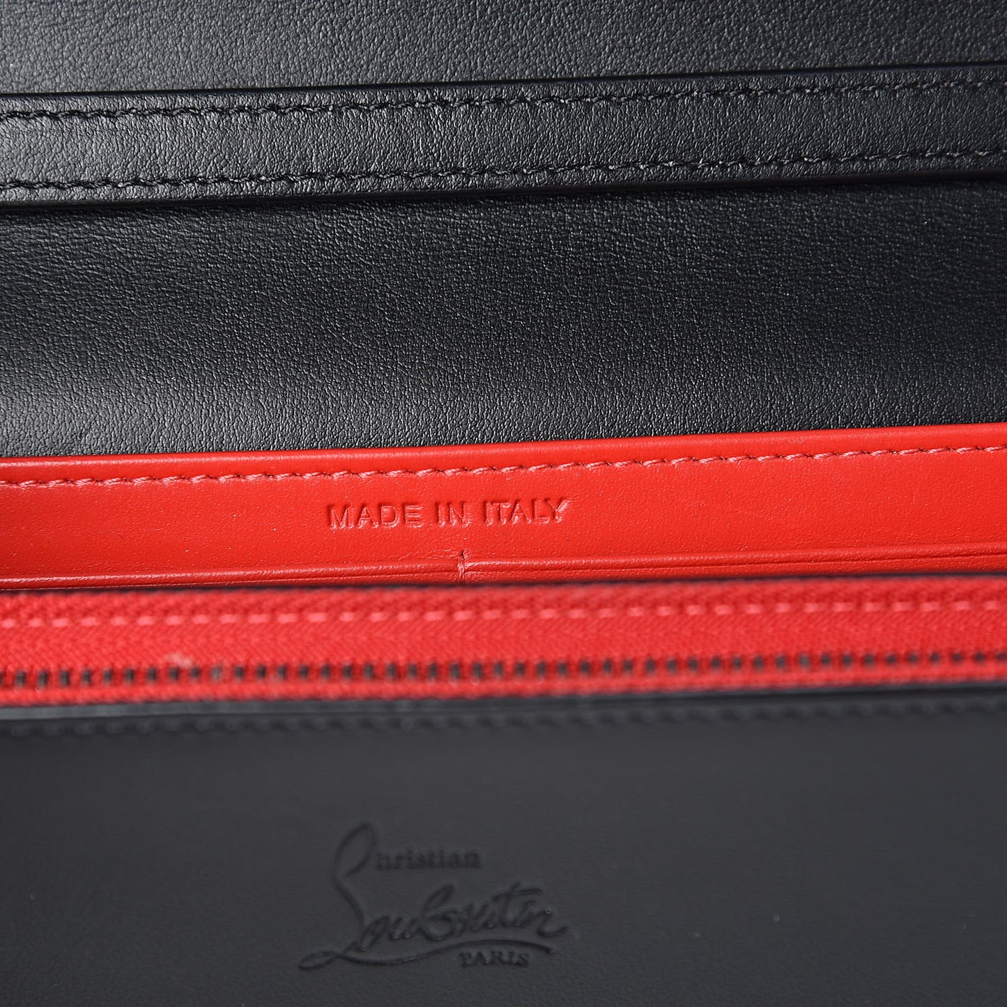 Calfskin Macaron Spiked Flap Wallet Black