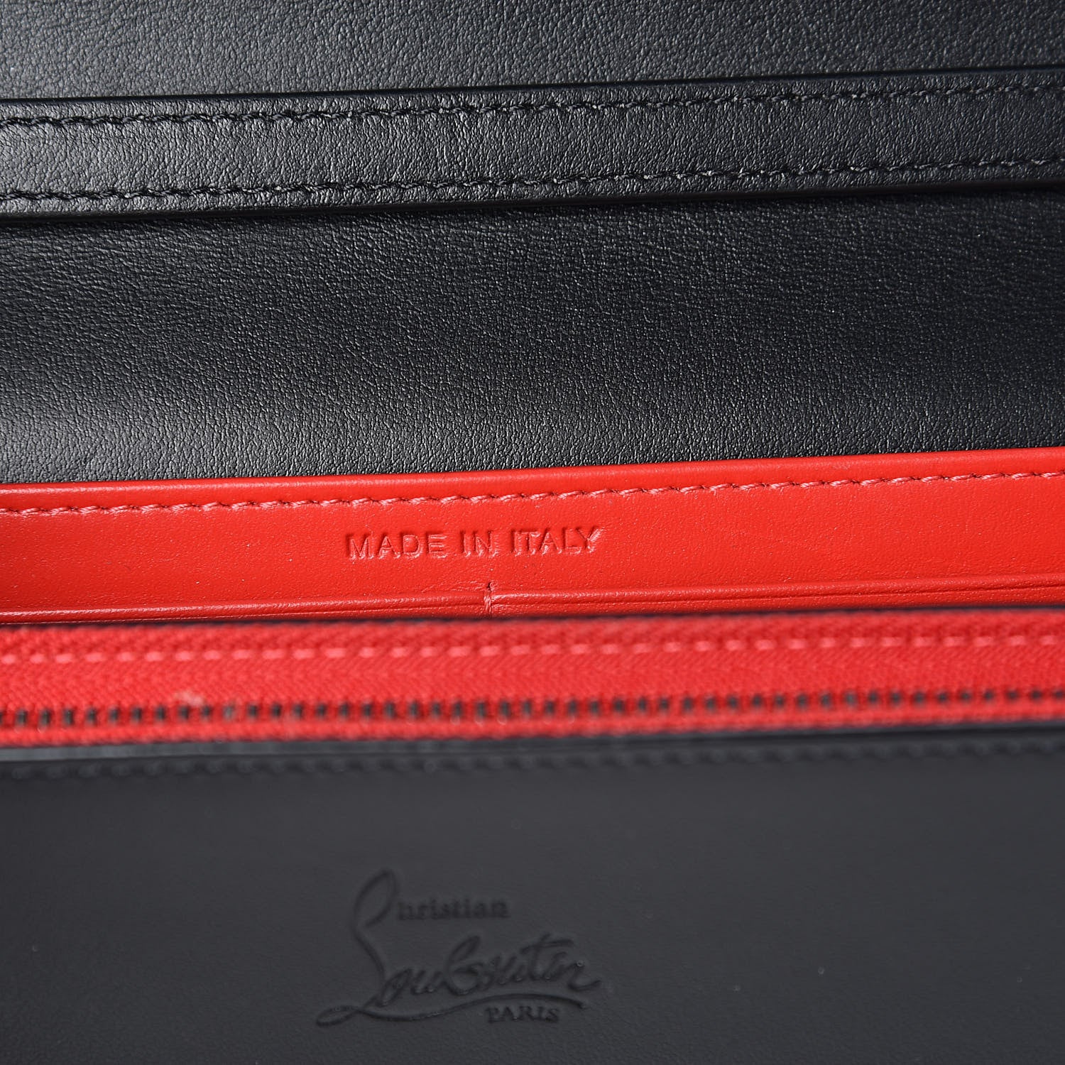 Christian Louboutin Calfskin Macaron Spiked Flap Wallet Black 7 of 9