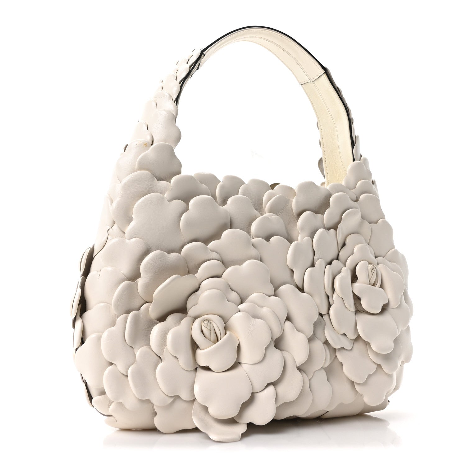 Valentino Garavani Nappa Atelier 03 Rose Edition Small Hobo White 3 of 10