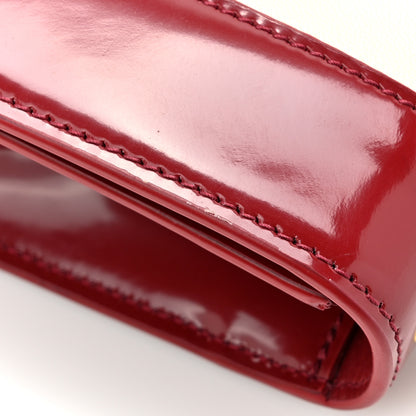 Saint Laurent Nappa Patent Calfskin Two-Toned Small Monogram Kate Satchel Off White Oxblood Red 13 of 14