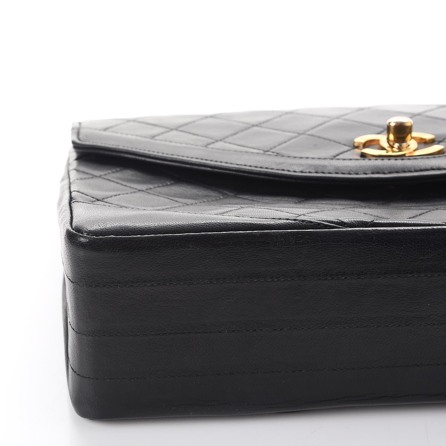 Chanel Lambskin Quilted Medium Single Flap Black 13 of 15