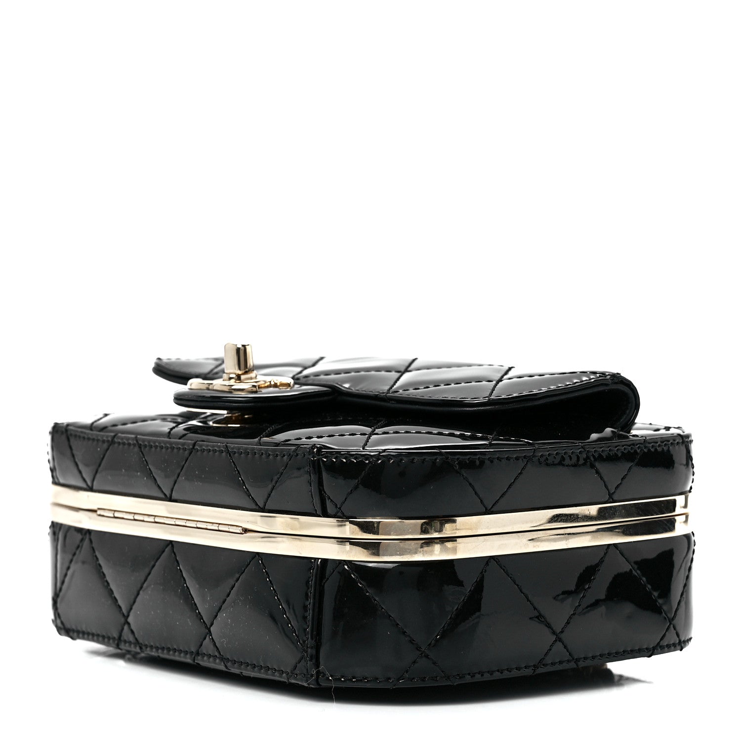 Chanel Patent Calfskin Quilted Mini Camera Case Black 9 of 11