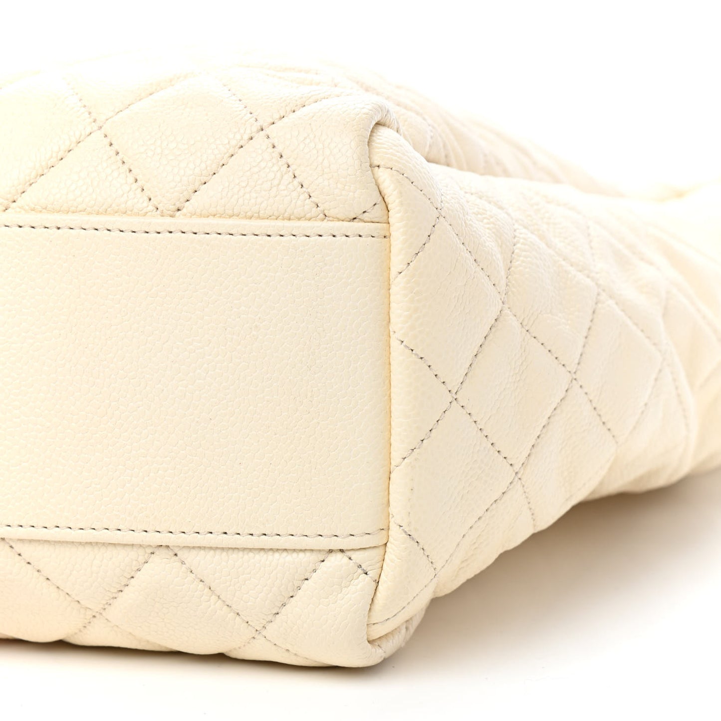 Caviar Ombre Large Shopping Tote White Rose
