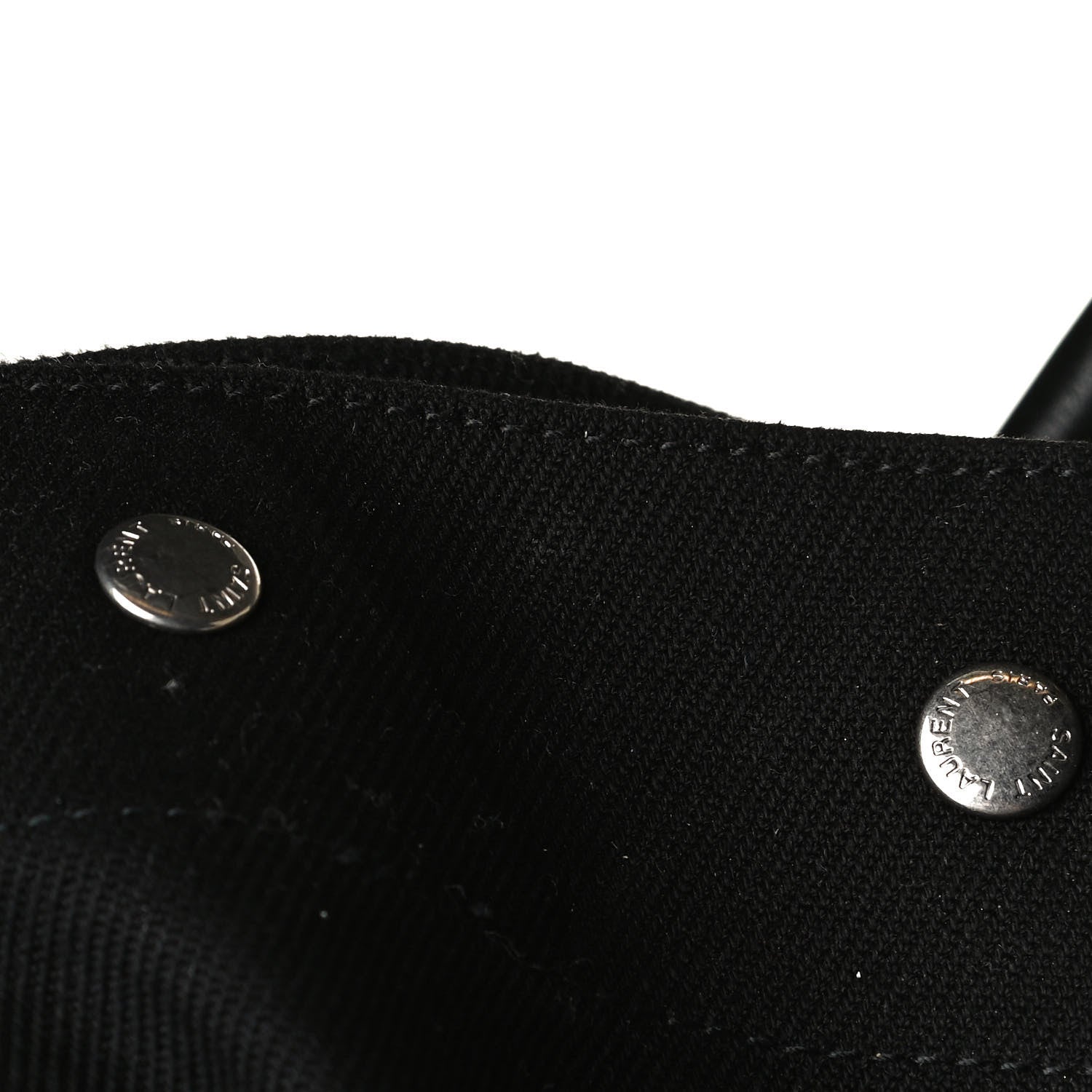 Saint Laurent Linen Calfskin Rive Gauche Tote Black 18 of 18