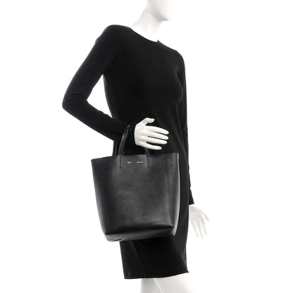 Celine Grained Calfskin Small Vertical Cabas Black 2 of 9