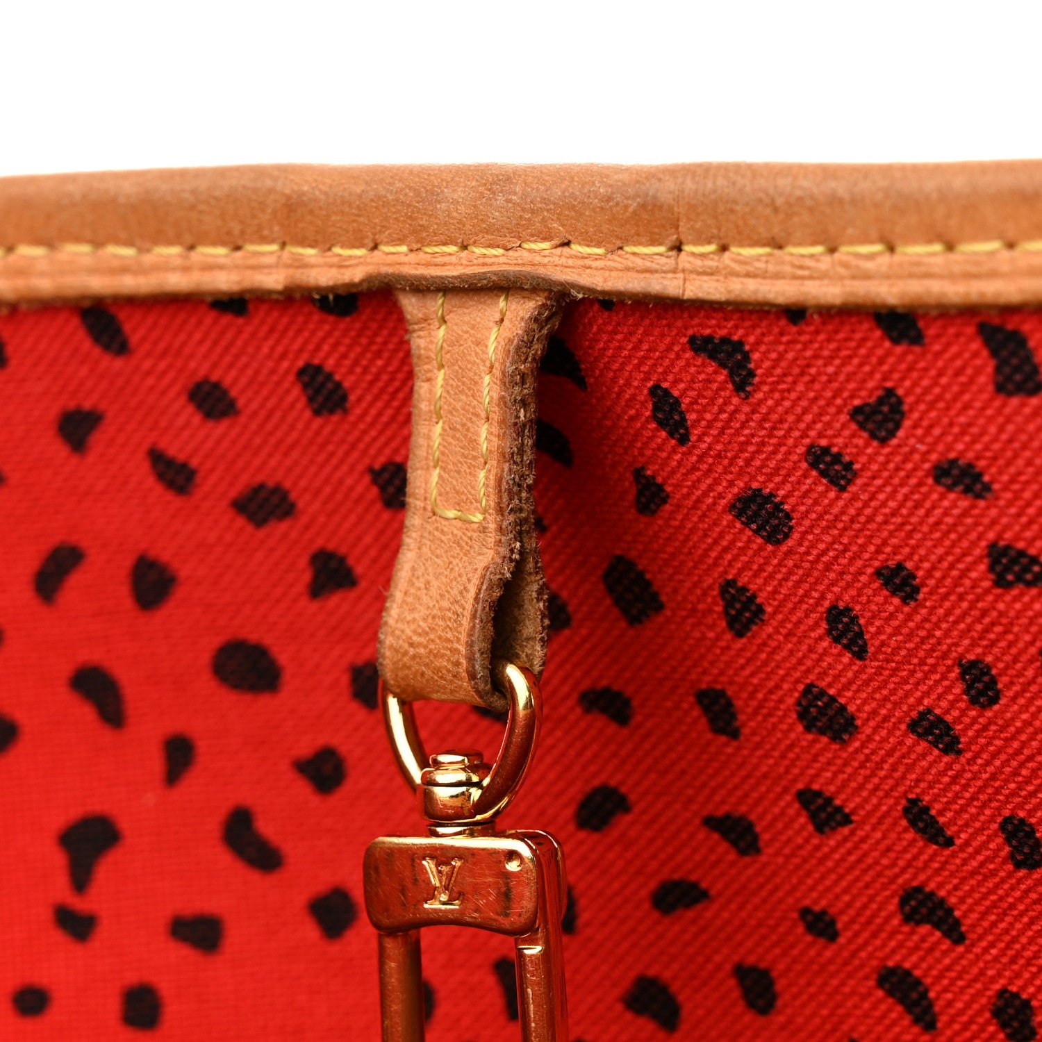 Louis Vuitton Monogram Kusama Waves Neverfull MM Red 19 of 21