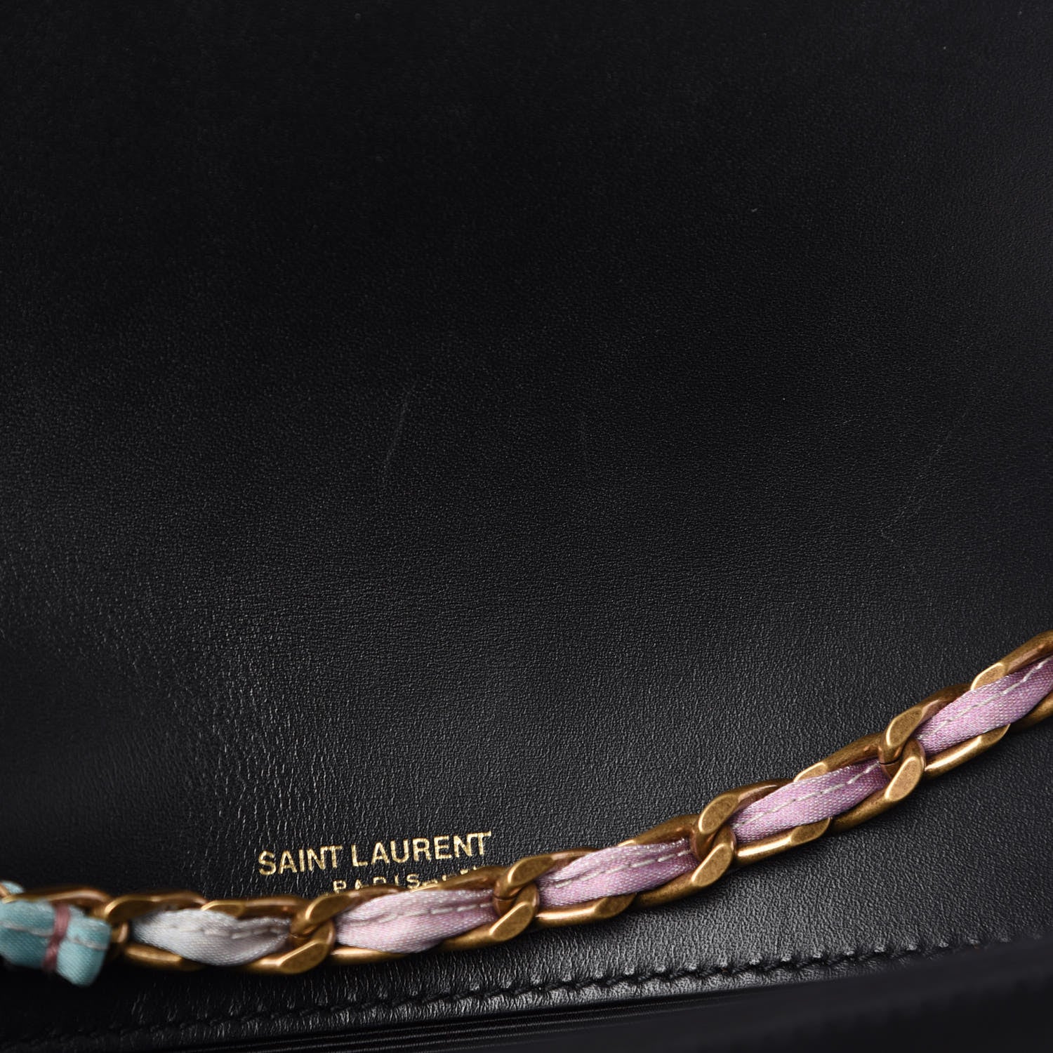 Saint Laurent Calfskin Medium Monogram Kate Satchel Black Multicolor 9 of 10