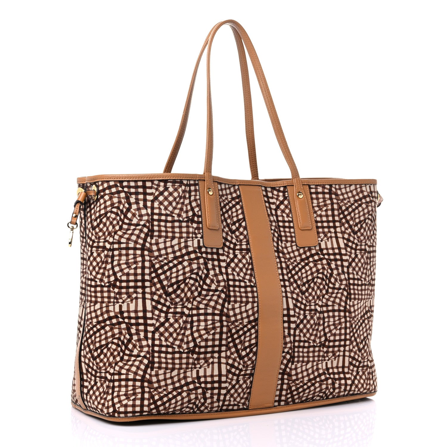 MCM Visetos Large Liz Reversible Shopper Tote Cognac 10 of 15
