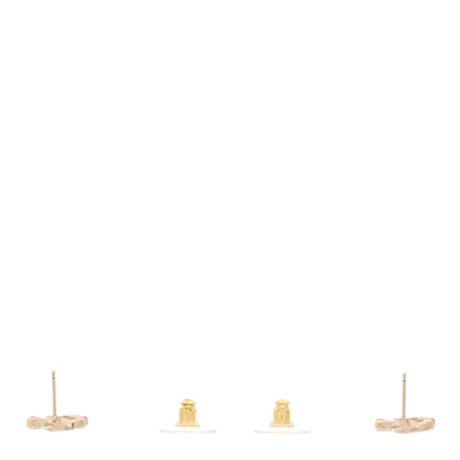 Chanel Metal Crystal CC Earrings Gold 3 of 5