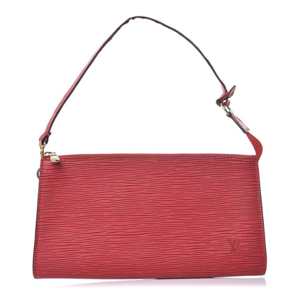 Louis Vuitton Epi Pochette Accessories 24 Castillan Red 1 of 8