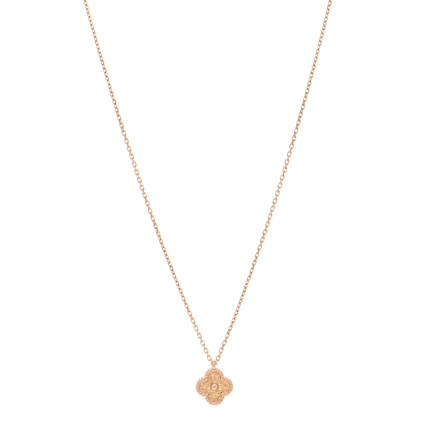 18K Rose Gold Sweet Alhambra Pendant Necklace