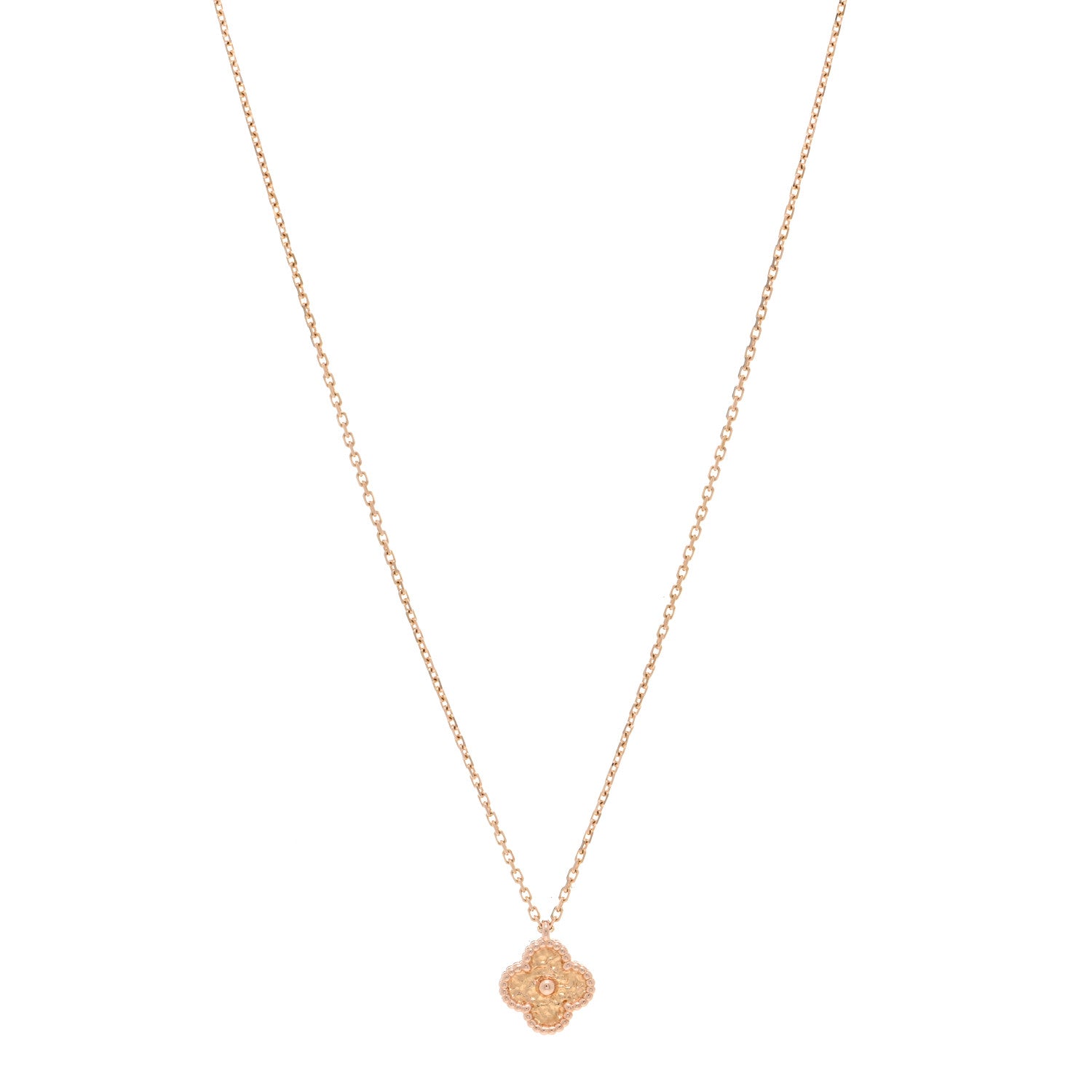 Van Cleef & Arpels 18K Rose Gold Sweet Alhambra Pendant Necklace 1 of 4