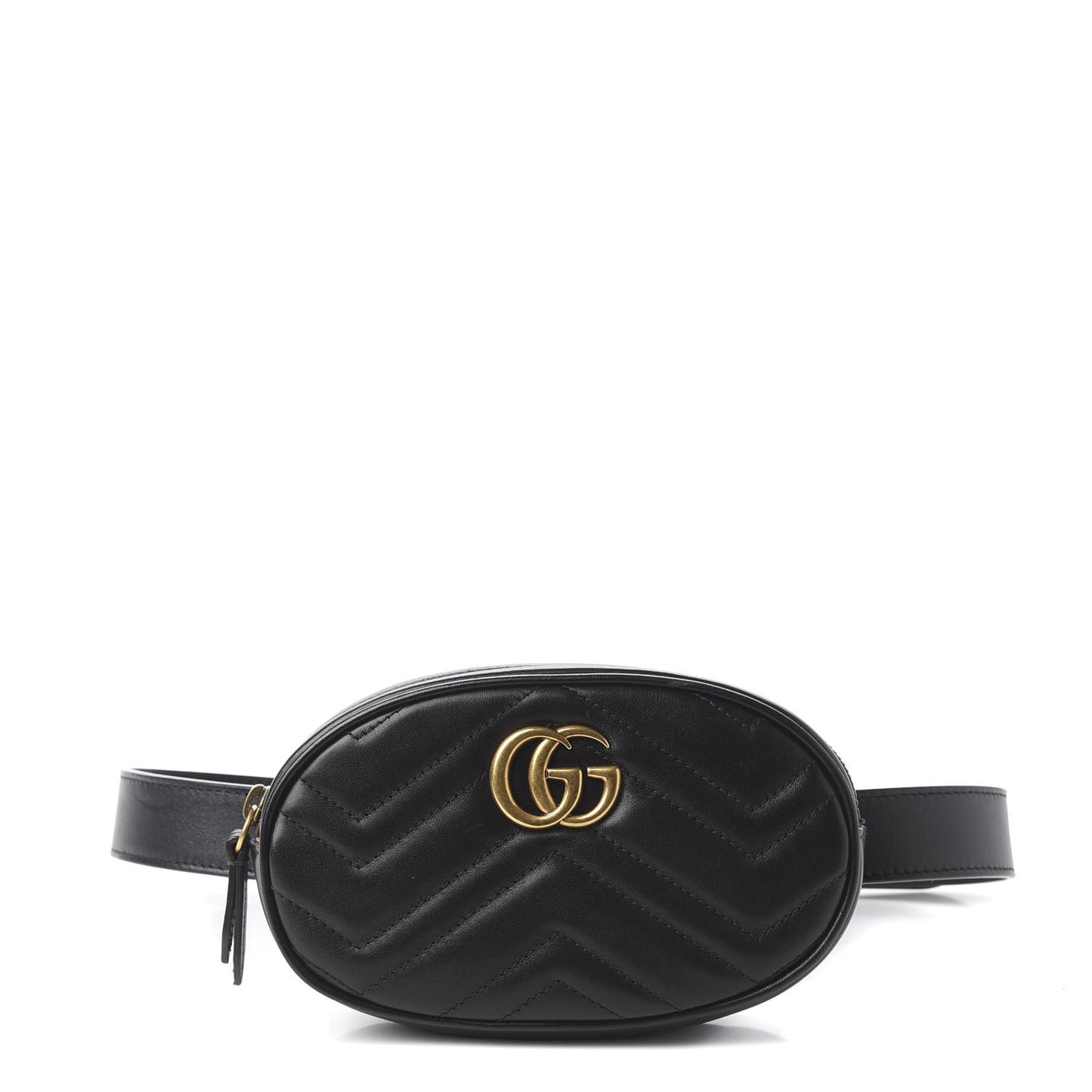 Calfskin Matelasse GG Marmont Belt Bag 75 30 Black