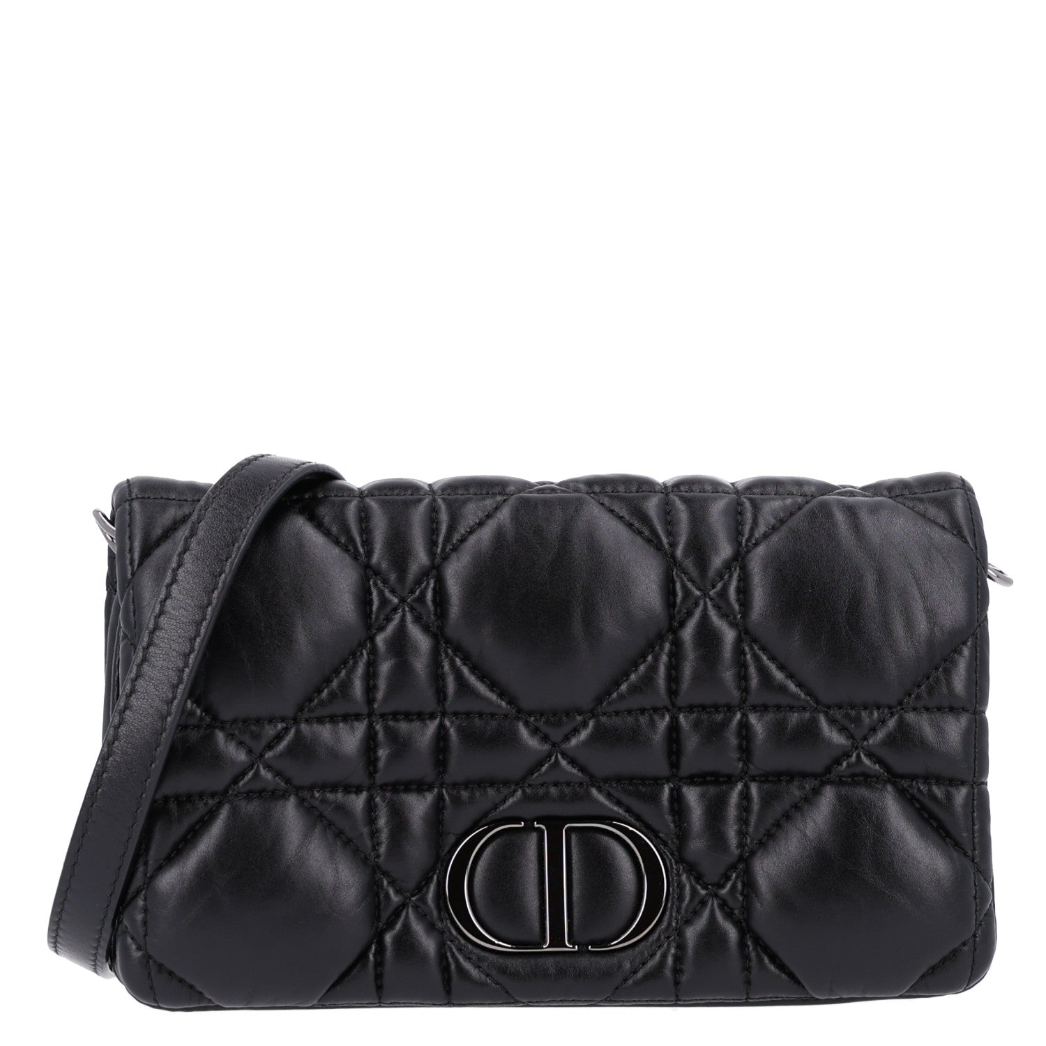 Christian Dior Calfskin Macrocannage Mini Caro Bag Black 1 of 10