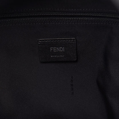 Fendi Nylon Vitello Elite Flamingo Fox Goat Fur Lightning Monster Eyes Backpack Rosso Black 6 of 10