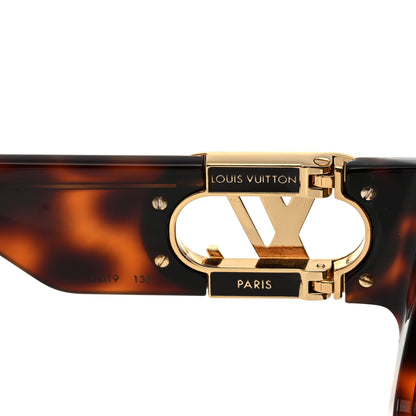 Louis Vuitton Acetate LV Link PM Square Sunglasses Z1566E Black 5 of 7