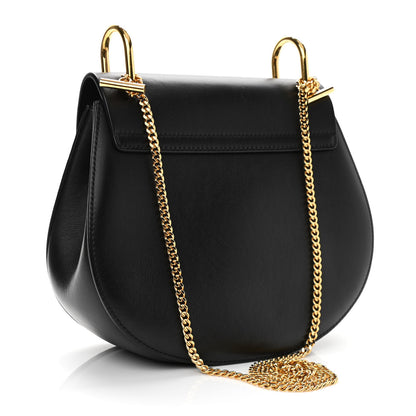 Chloe Suede Smooth Calfskin Drew Shoulder Bag Black 2 of 10