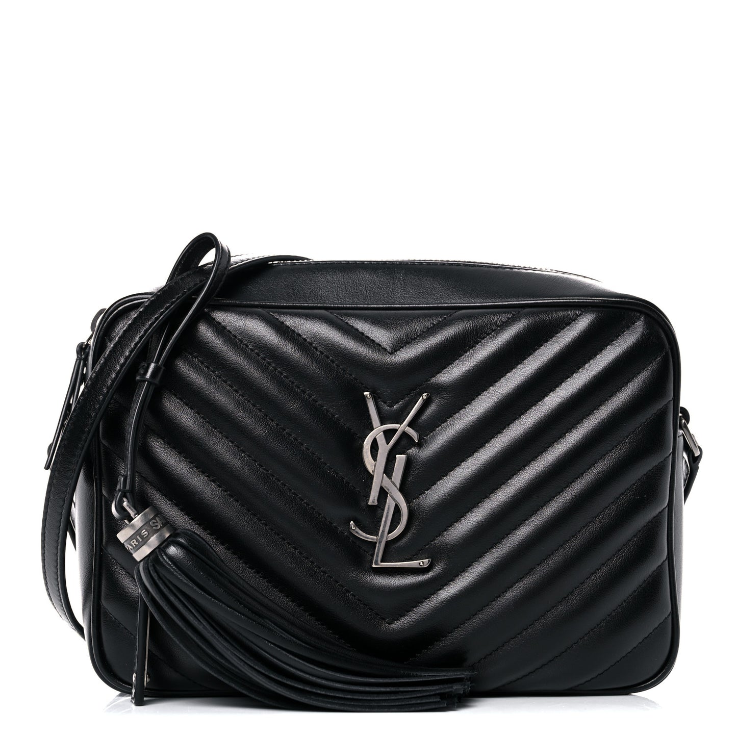 Calfskin Matelasse Monogram Lou Camera Bag Black