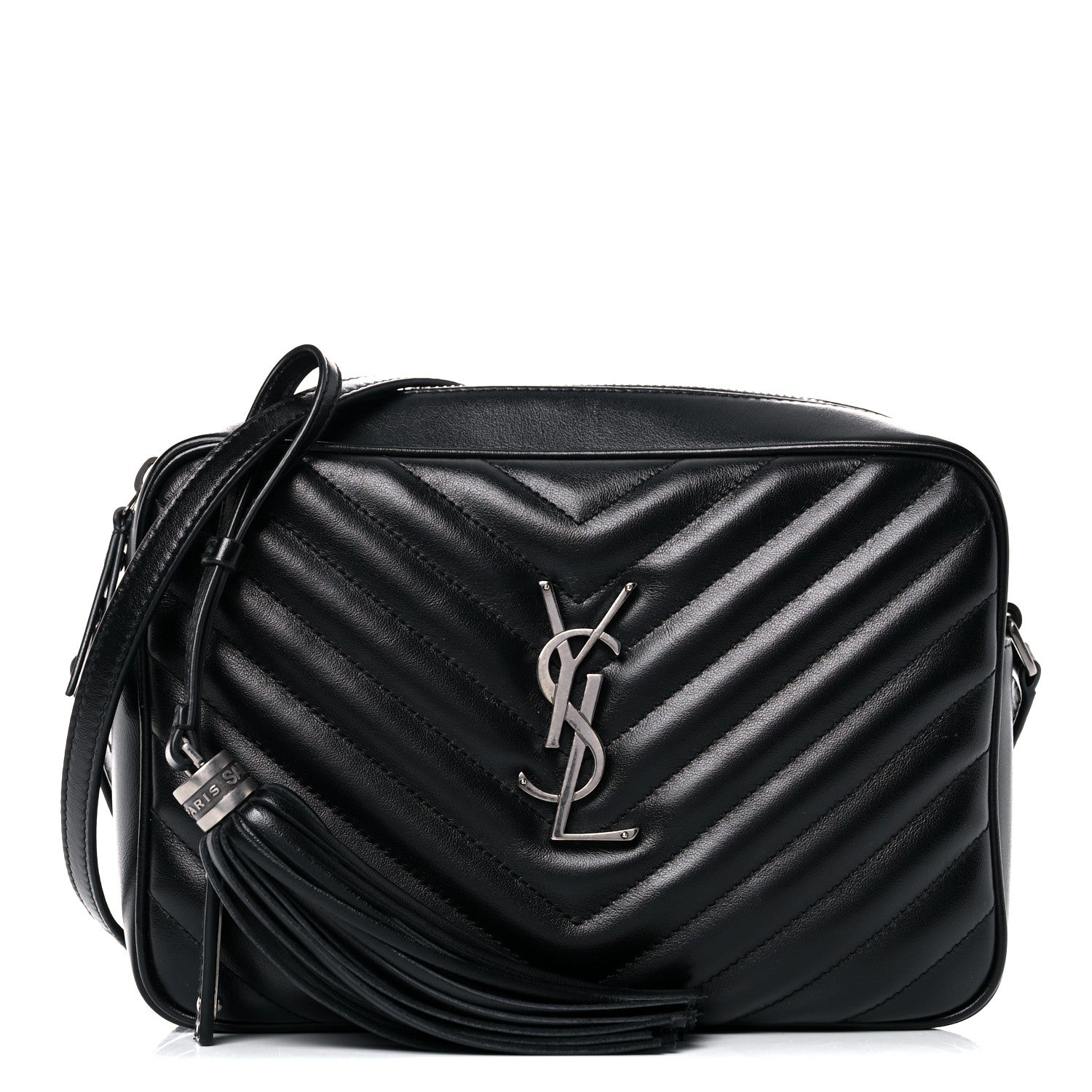 Saint Laurent Calfskin Matelasse Monogram Lou Camera Bag Black 1 of 10